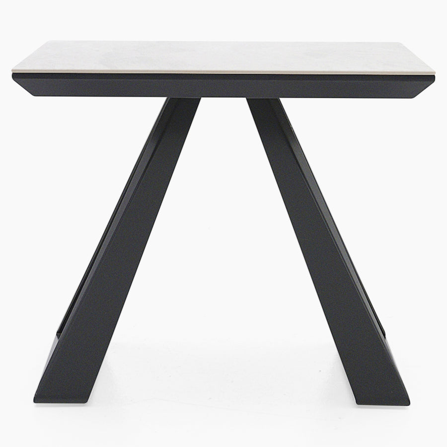 Romany Side Table - Lamp Table Light Grey Ceramic / Dark Grey Tables Sterling Home 1