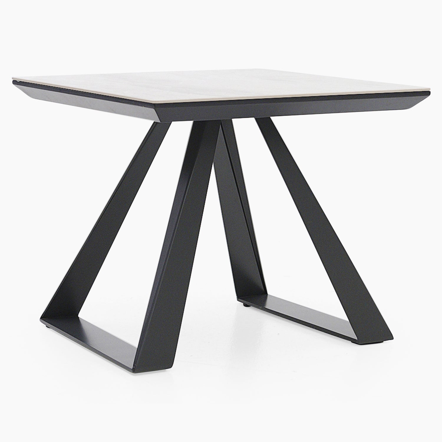 Romany Side Table - Lamp Table Light Grey Ceramic / Dark Grey Tables Sterling Home 3