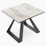 Romany Side Table - Lamp Table Light Grey Ceramic / Dark Grey Tables Sterling Home 5