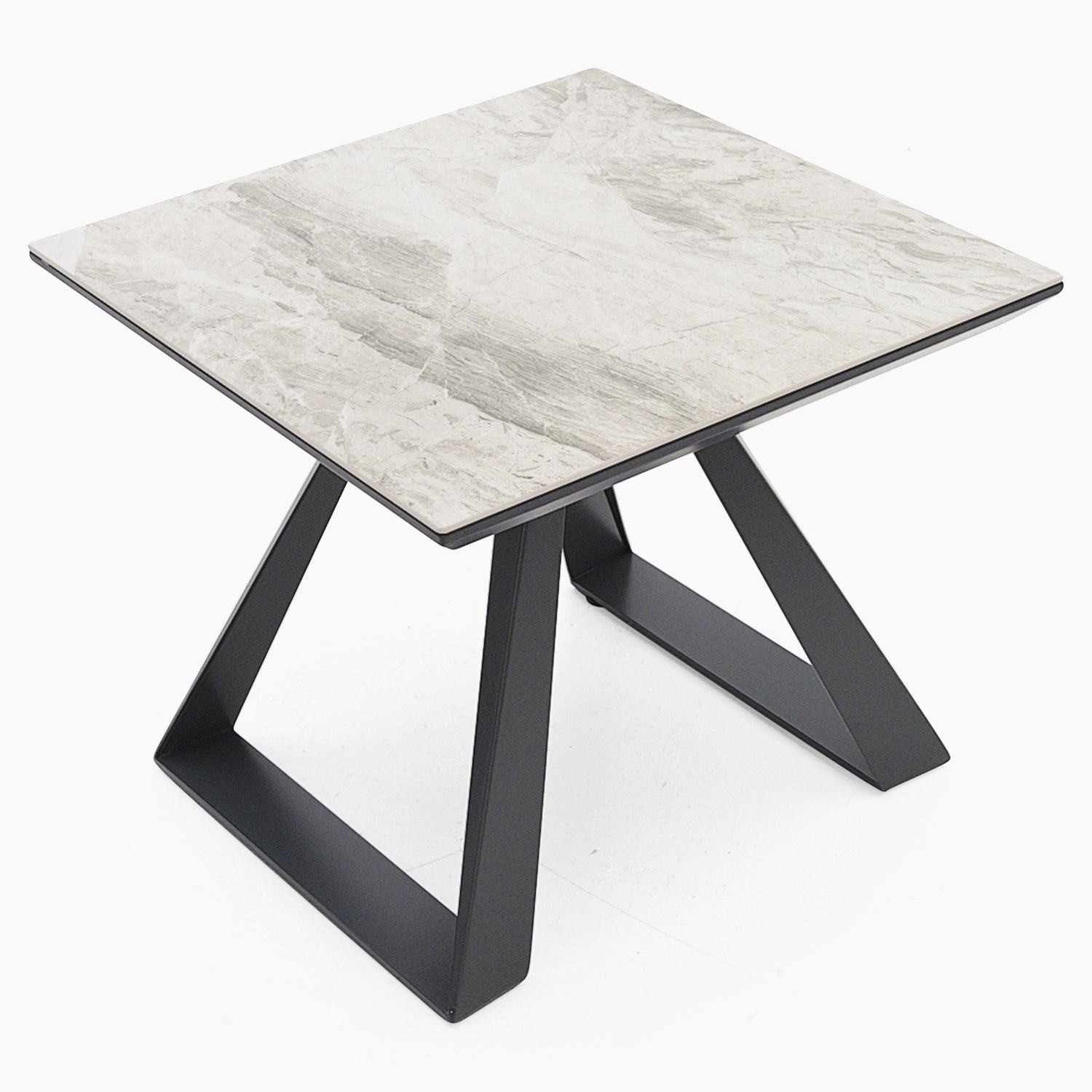 Romany Side Table - Lamp Table Light Grey Ceramic / Dark Grey Tables Sterling Home 5