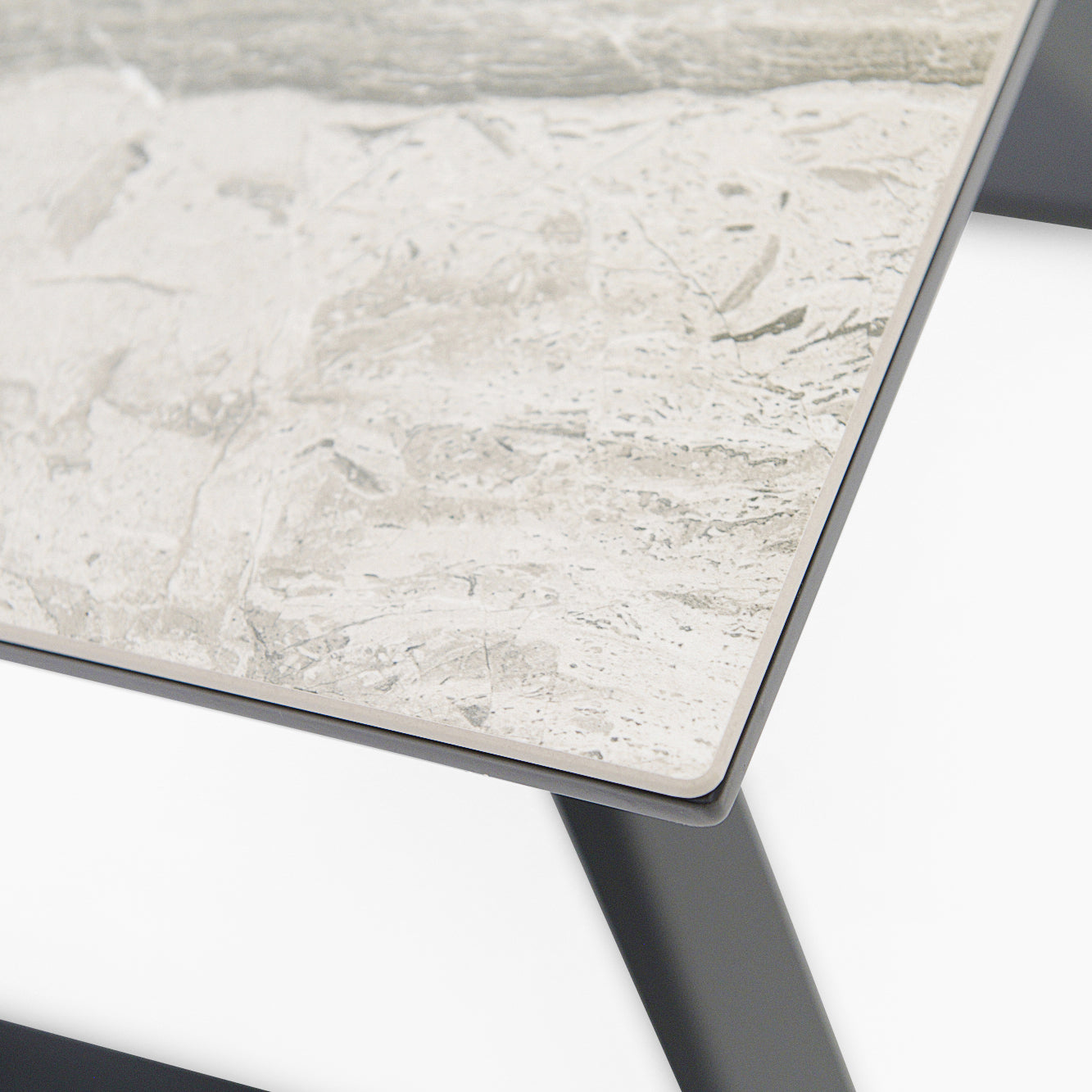 Romany Side Table - Lamp Table Light Grey Ceramic / Dark Grey Tables Sterling Home 6