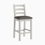 Salford Bar Stool - Bar Stool Stone Grey / Grey Fabric - Grey Chairs Sterling Home 3