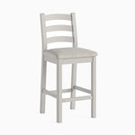 Salford Bar Stool - Bar Stool Stone Grey / Grey Fabric - Grey Chairs Sterling Home 4
