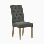 Salford Button Back Dining Chair - Button Back Chair Natural / White Wash Leg - Natural Chairs Sterling Home 4