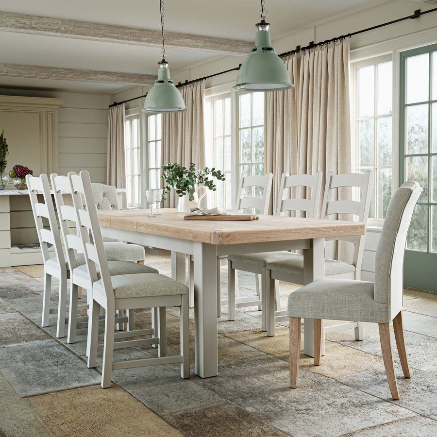 Salford Large Extending Dining Table - Large Extending Dining Table Stone Grey Sterling Home 2