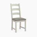 Salford Ladder Dining Chair - Ladder Dining Chair Stone Grey / Beige Fabric - Beige Sterling Home 1