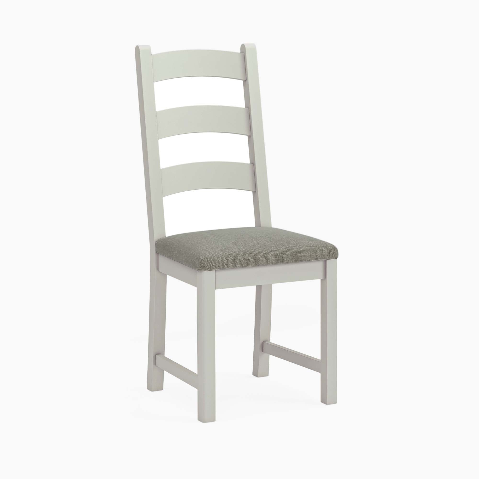 Salford Ladder Dining Chair - Ladder Dining Chair Stone Grey / Beige Fabric - Beige Sterling Home 1