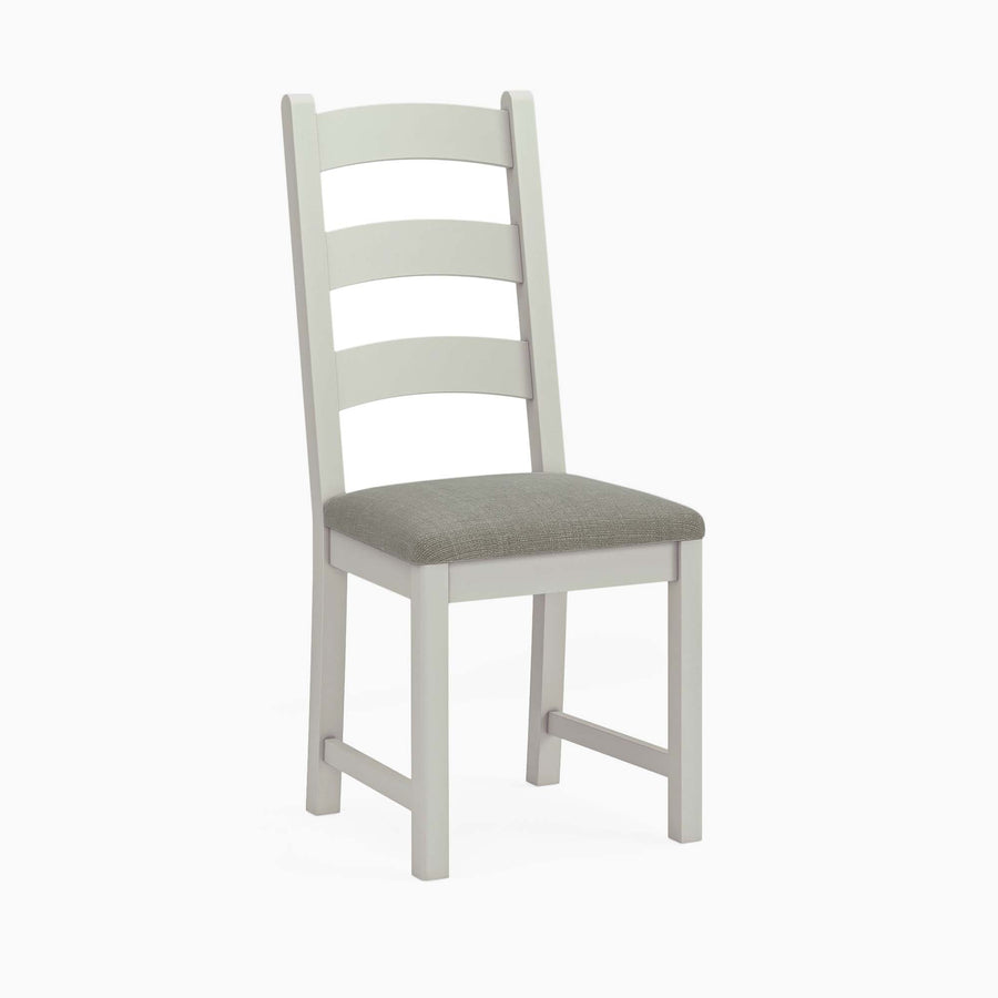 Salford Ladder Dining Chair - Ladder Dining Chair Stone Grey / Beige Fabric - Beige Sterling Home 1