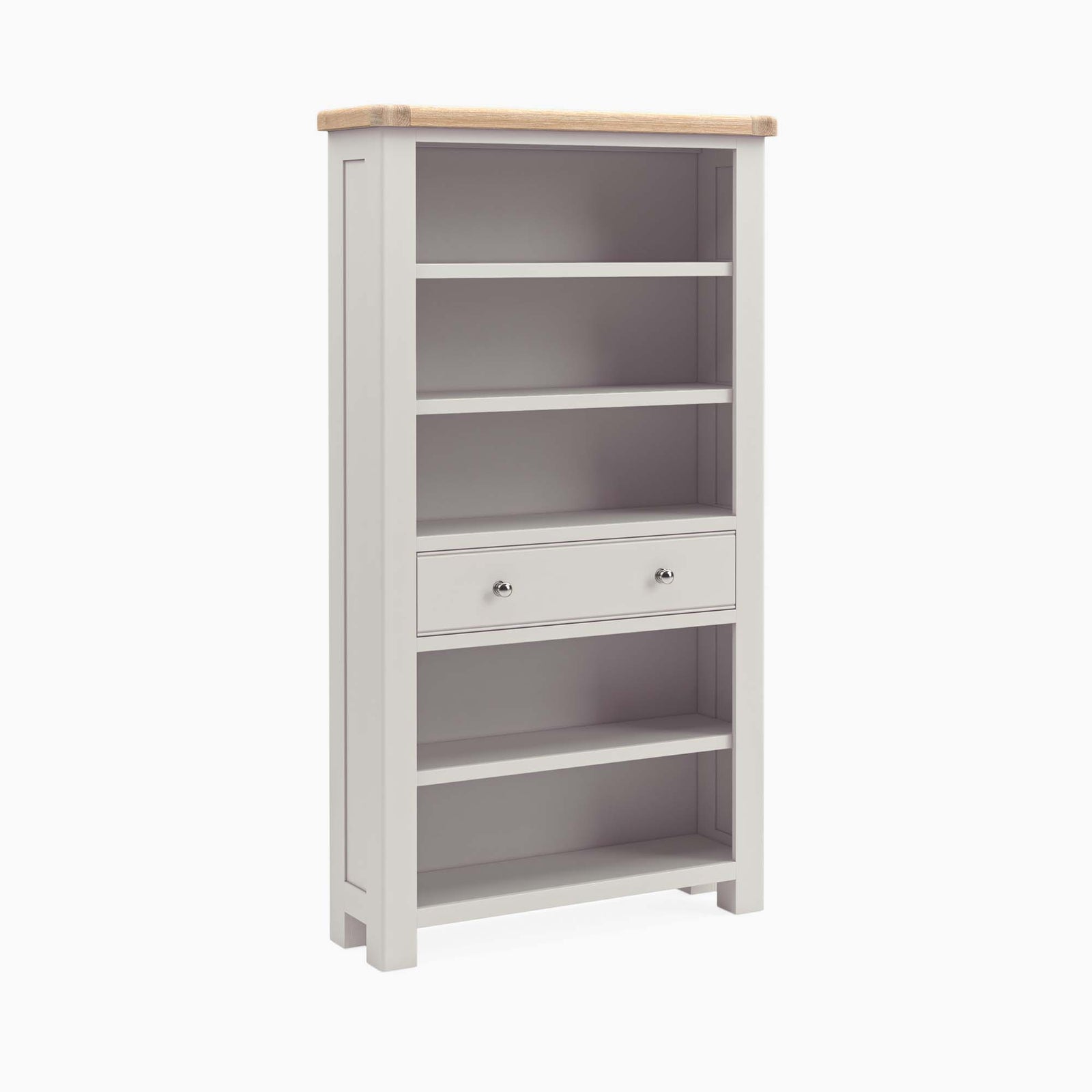 Salford Large Bookcase - Large Bookcase Stone Grey Sterling Home 1