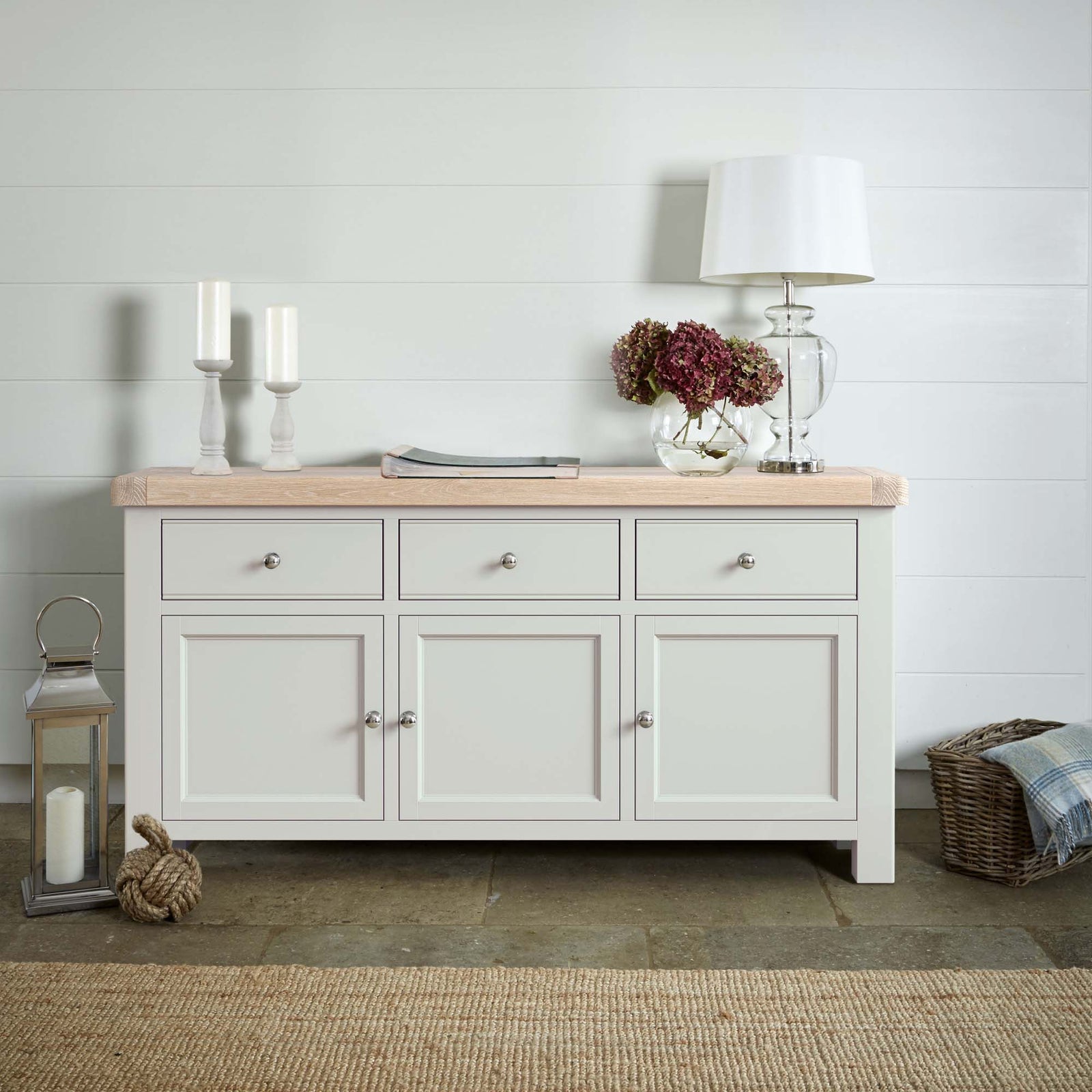 Salford Large Sideboard - Large Sideboard Stone Grey Storage Sterling Home 2
