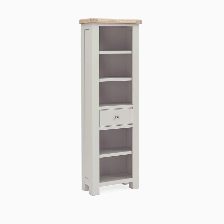Salford Slim Bookcase - Slim Bookcase Stone Grey Storage Sterling Home 1
