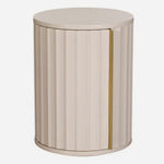 Saskia Bedside Cabinet - Bedside (Right) Soft Grey Painted / Brass - Right Hand Sterling Home 1