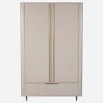 Saskia Wardrobe - Double Wardrobe Soft Grey Painted / Brass Storage Sterling Home 1