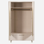 Saskia Wardrobe - Double Wardrobe Soft Grey Painted / Brass Storage Sterling Home 4