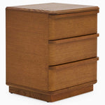 Serene 3 Drawer Bedside Cabinet - 3 Drawer Bedside Oak / Oak Veneer Storage Sterling Home 3