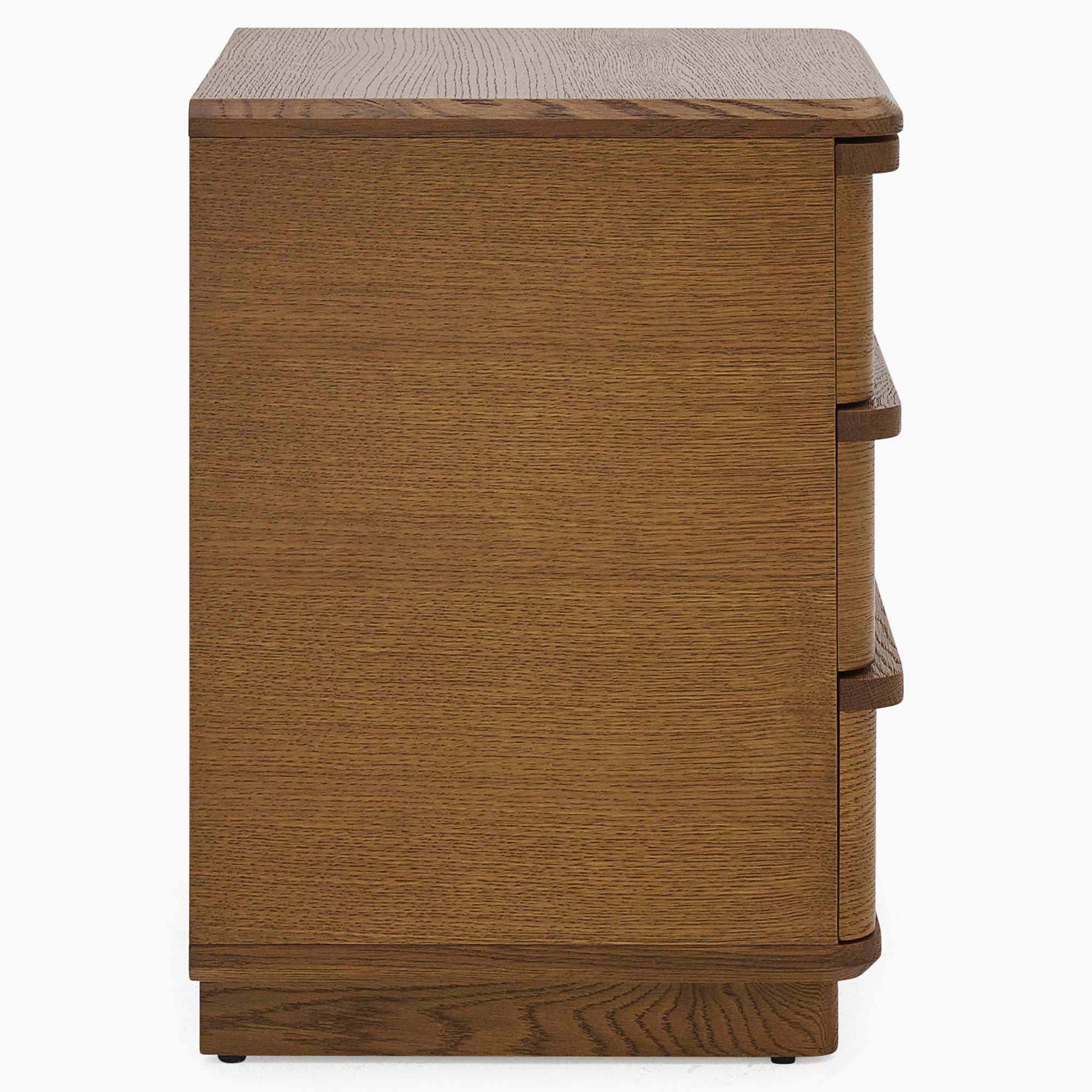 Serene 3 Drawer Bedside Cabinet - 3 Drawer Bedside Oak / Oak Veneer Storage Sterling Home 4