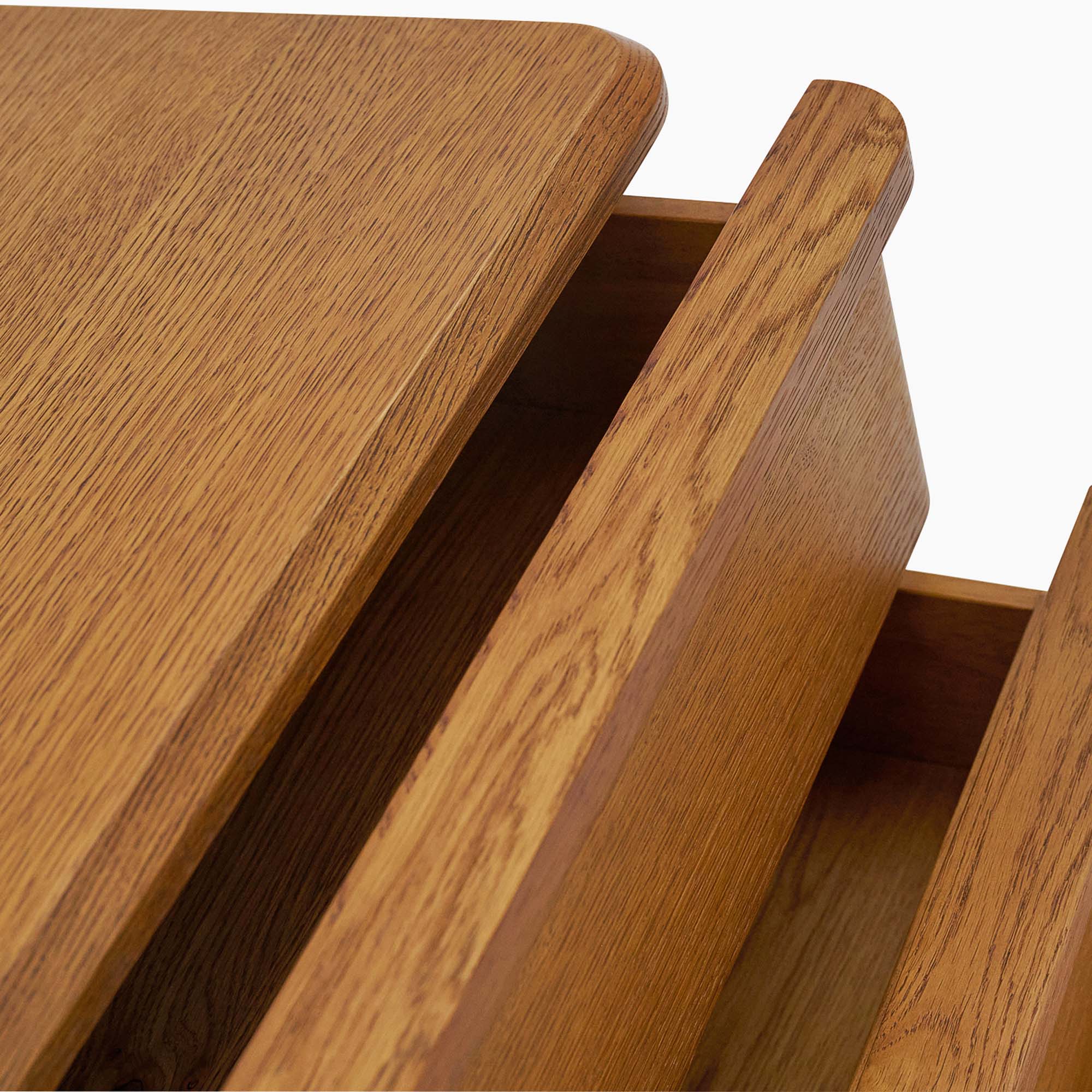 Serene 3 Drawer Bedside Cabinet - 3 Drawer Bedside Oak / Oak Veneer Storage Sterling Home 6