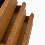 Serene 3 Drawer Bedside Cabinet - 3 Drawer Bedside Oak / Oak Veneer Storage Sterling Home 7