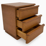 Serene 3 Drawer Bedside Cabinet - 3 Drawer Bedside Oak / Oak Veneer Storage Sterling Home 9