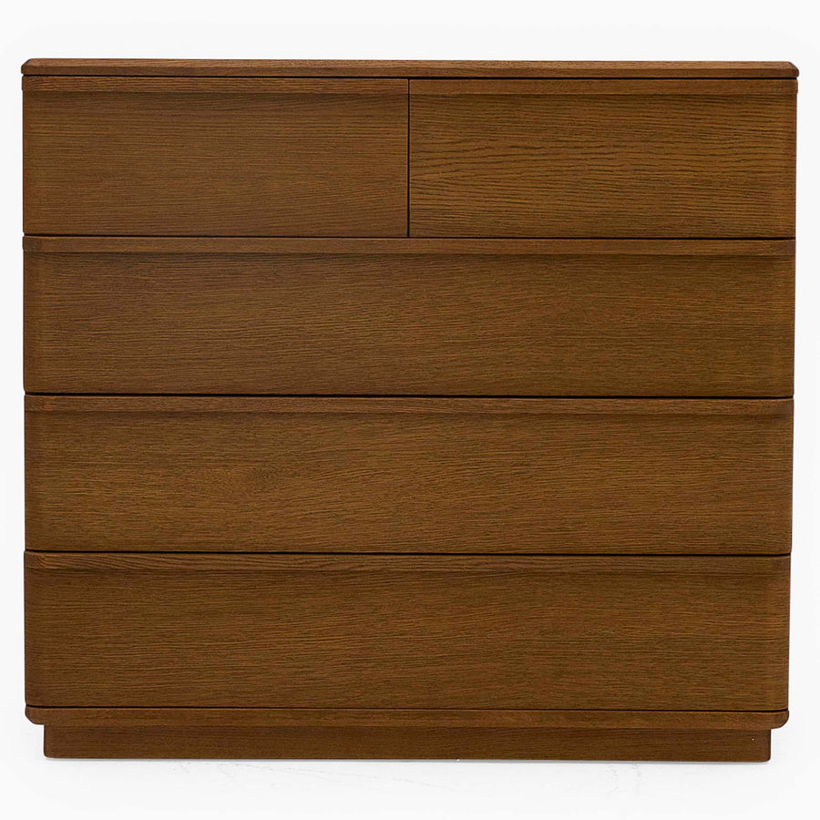 Serene 5 Drawer Cabinet - 3+2 Chest Oak / Oak Veneer Storage Sterling Home 1