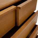 Serene 5 Drawer Cabinet - 3+2 Chest Oak / Oak Veneer Storage Sterling Home 7