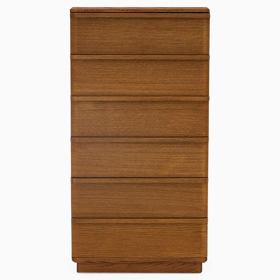 Serene 6 Drawer Wellington Cabinet - 6 Drawer Wellington Chest Oak / Oak Veneer Storage Sterling Home 1