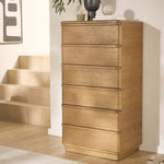 Serene 6 Drawer Wellington Cabinet - 6 Drawer Wellington Chest Oak / Oak Veneer Storage Sterling Home 2