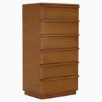 Serene 6 Drawer Wellington Cabinet - 6 Drawer Wellington Chest Oak / Oak Veneer Storage Sterling Home 3
