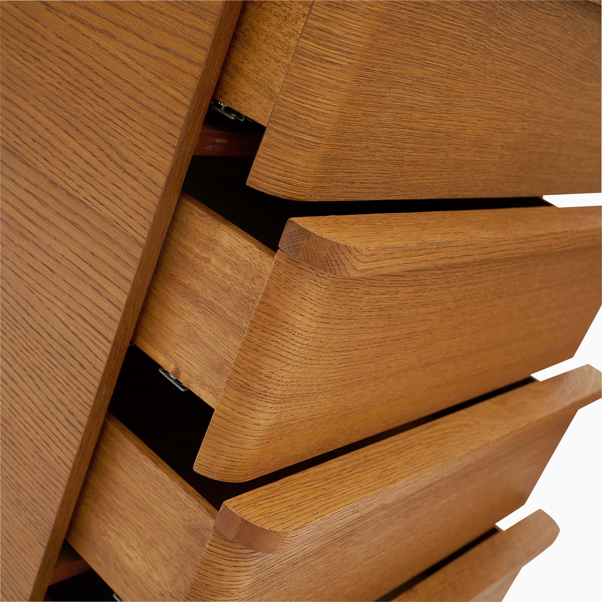 Serene 6 Drawer Wellington Cabinet - 6 Drawer Wellington Chest Oak / Oak Veneer Storage Sterling Home 6