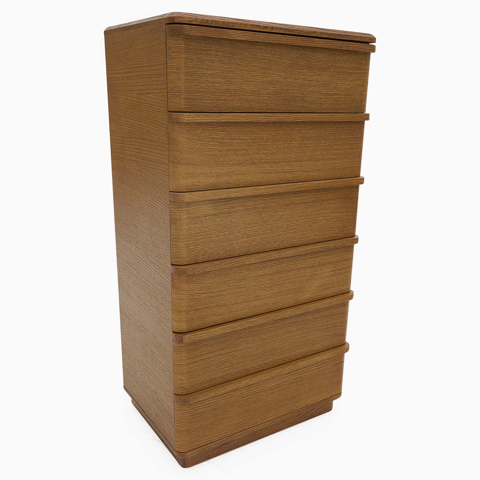 Serene 6 Drawer Wellington Cabinet - 6 Drawer Wellington Chest Oak / Oak Veneer Storage Sterling Home 8