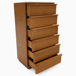 Serene 6 Drawer Wellington Cabinet - 6 Drawer Wellington Chest Oak / Oak Veneer Storage Sterling Home 9