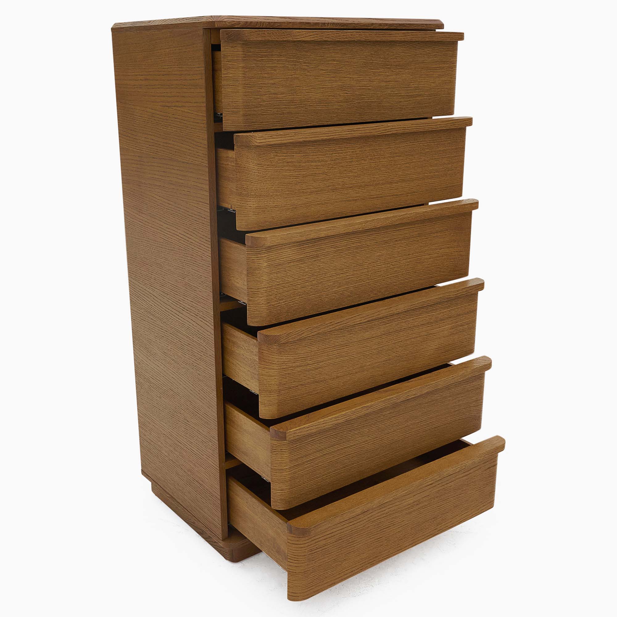 Serene 6 Drawer Wellington Cabinet - 6 Drawer Wellington Chest Oak / Oak Veneer Storage Sterling Home 9