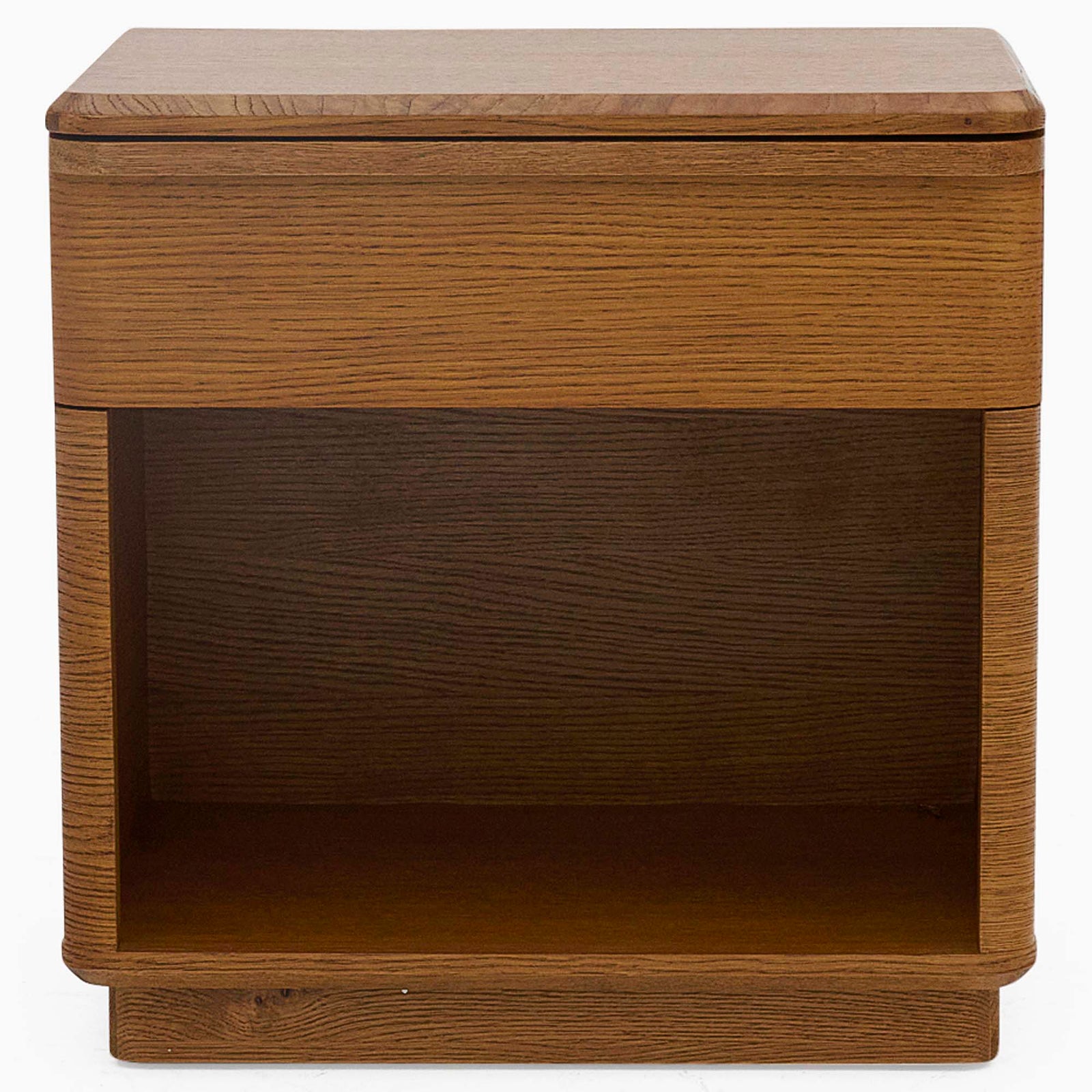 Serene Bedside Cabinet - Night Stand Oak / Oak Veneer Storage Sterling Home 1