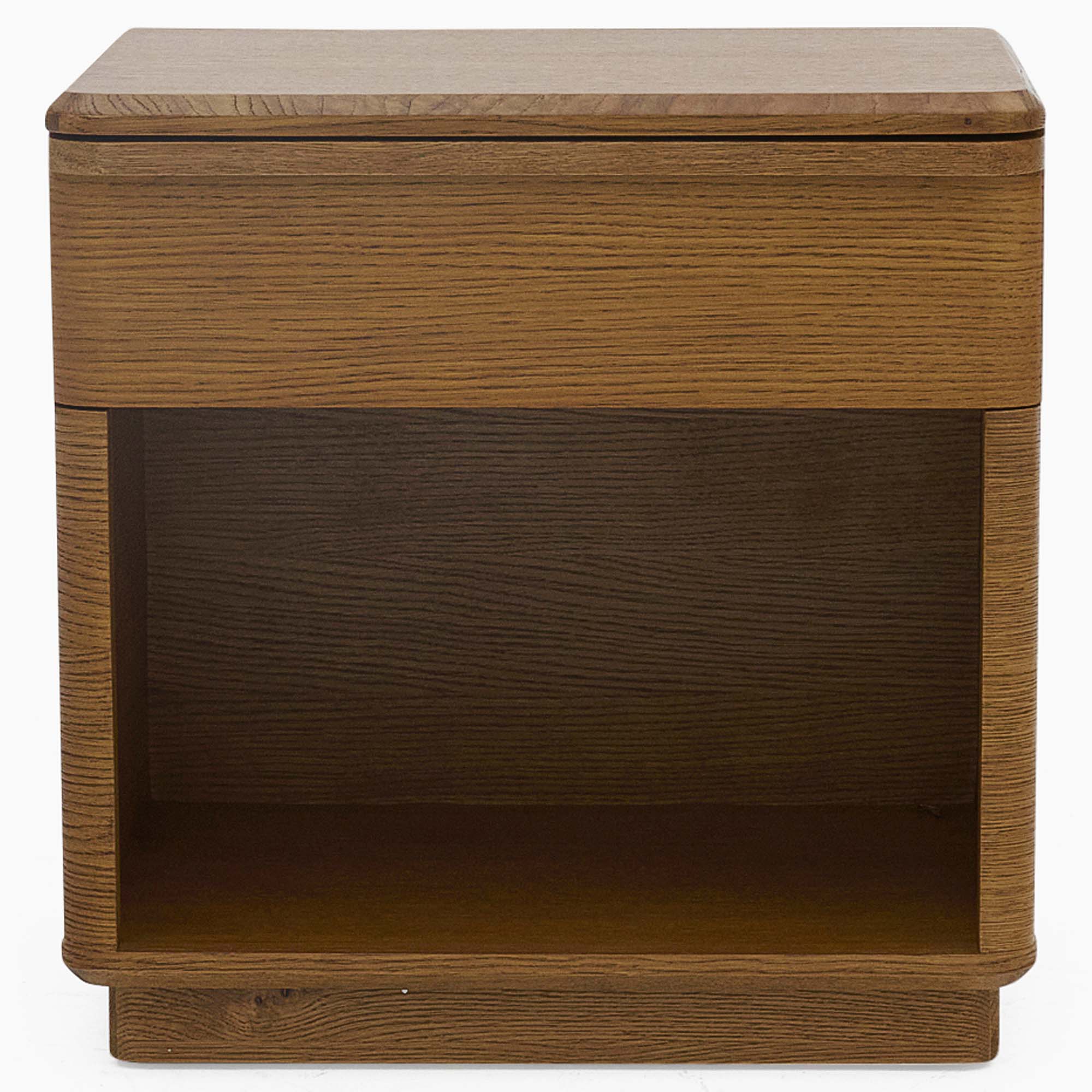 Serene Bedside Cabinet - Night Stand Oak / Oak Veneer Storage Sterling Home 1