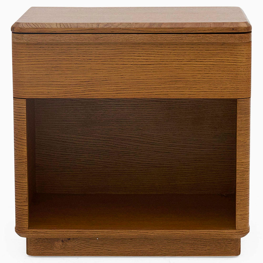Serene Bedside Cabinet - Night Stand Oak / Oak Veneer Storage Sterling Home 1