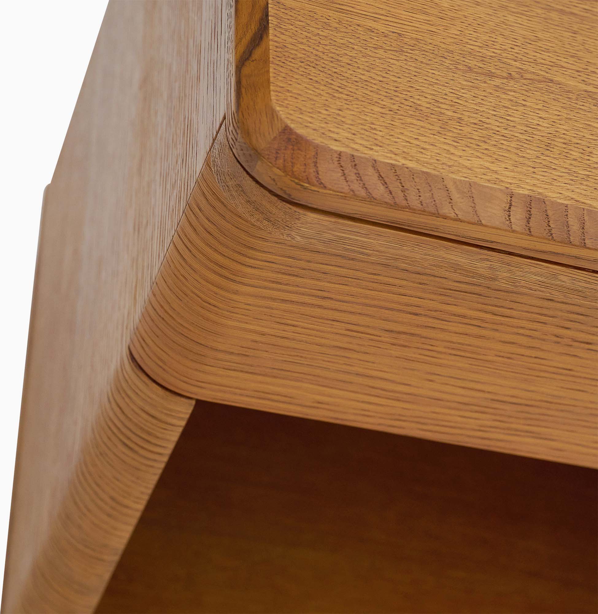 Serene Bedside Cabinet - Night Stand Oak / Oak Veneer Storage Sterling Home 5