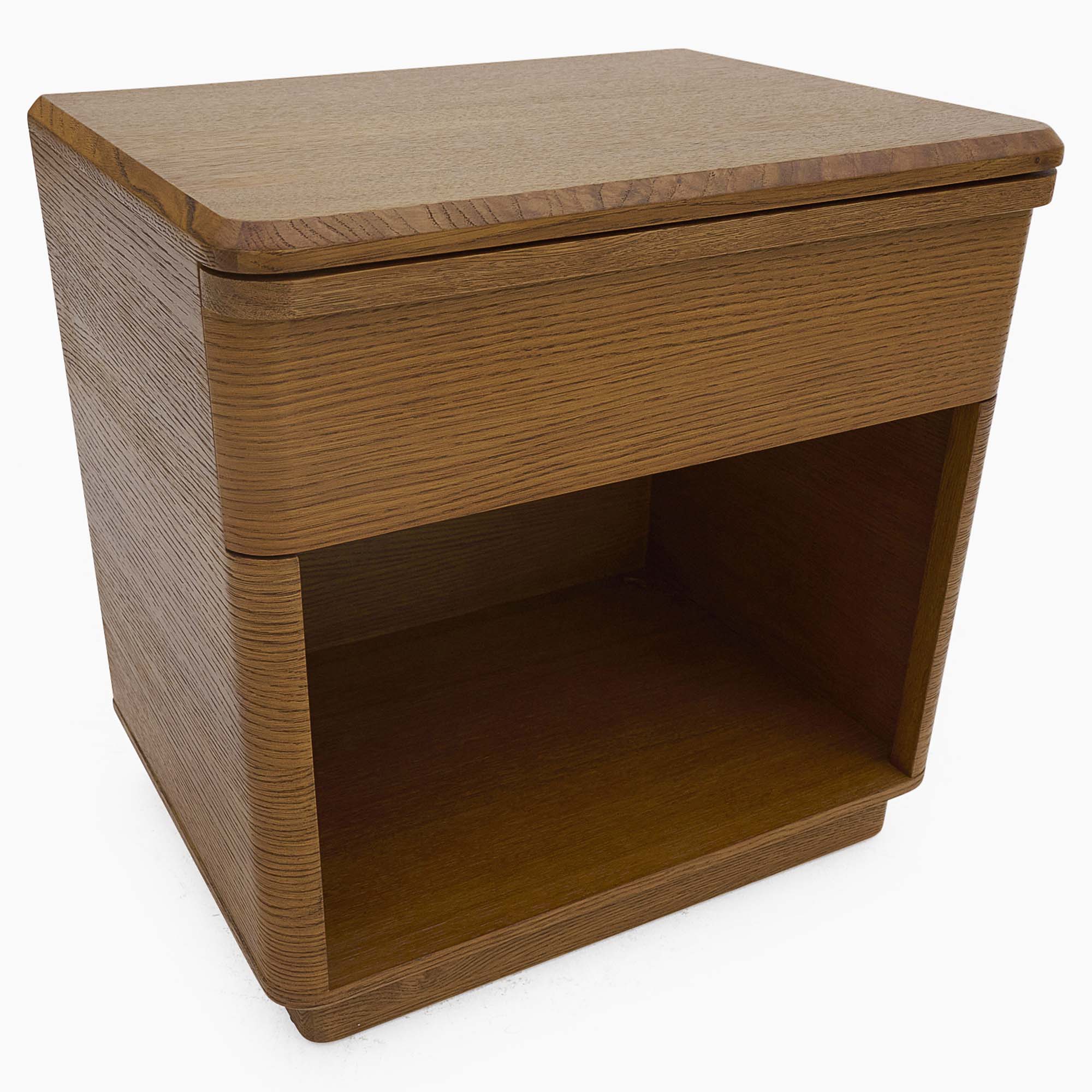 Serene Bedside Cabinet - Night Stand Oak / Oak Veneer Storage Sterling Home 7