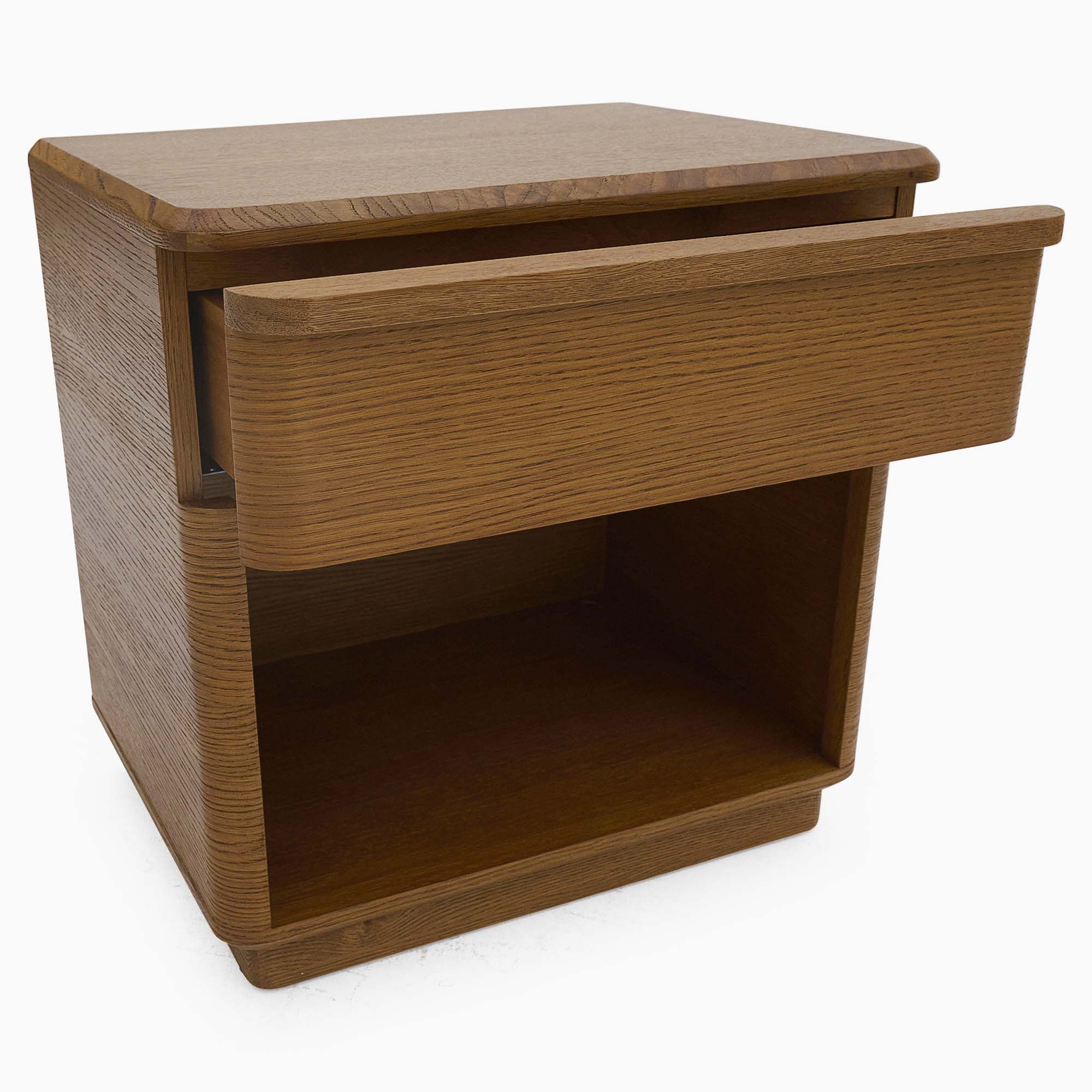 Serene Bedside Cabinet - Night Stand Oak / Oak Veneer Storage Sterling Home 8