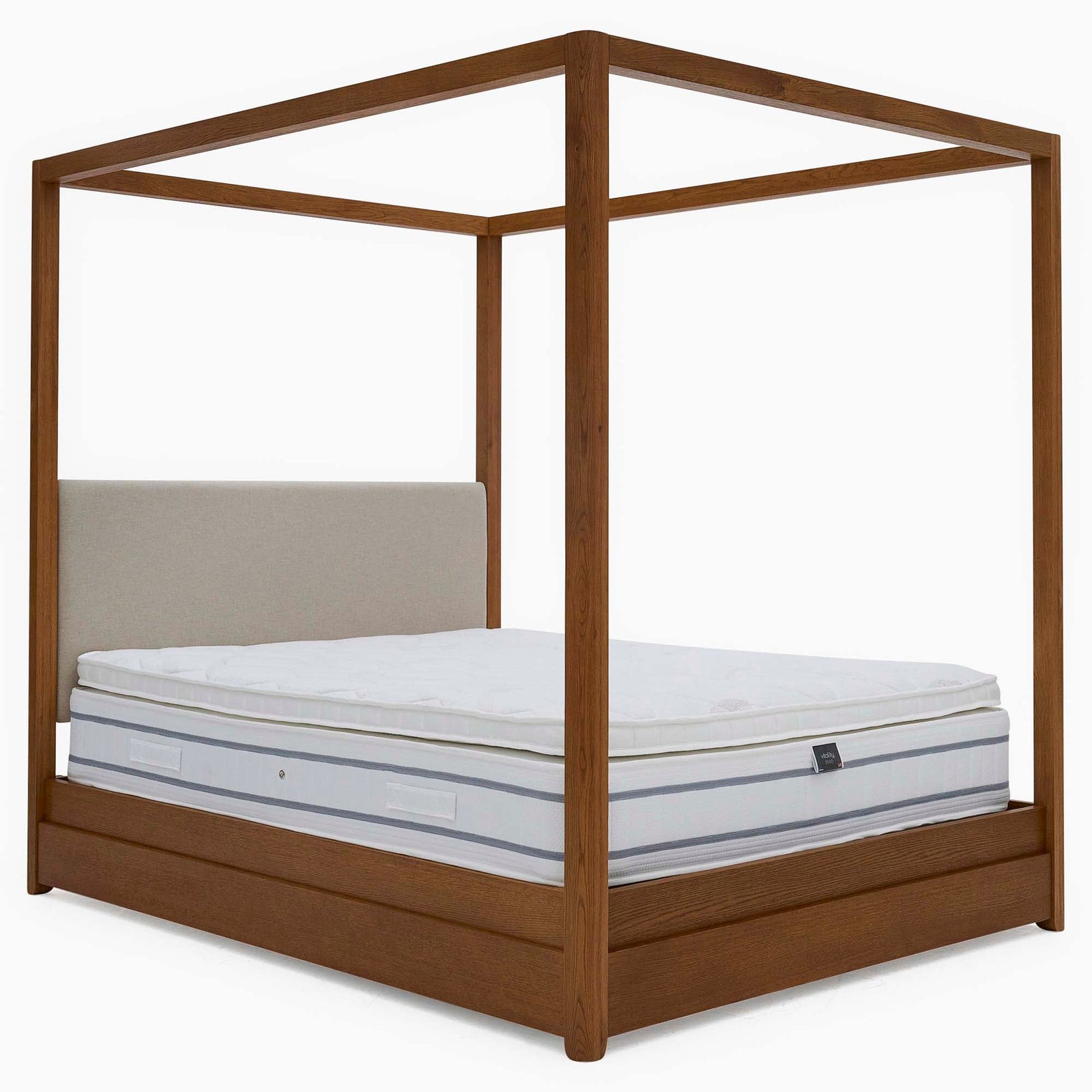 Serene Low Bedframe - 5' Low Food End Bed Oak / Oak Veneer - King Sterling Home 1