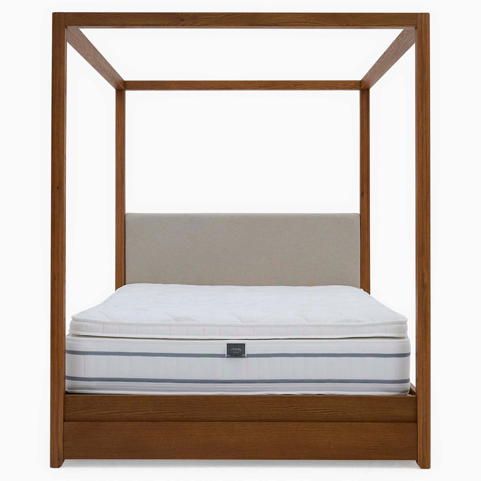 Serene Bedframe - 5' Poster Bed Oak / Oak Veneer - King Bed Frames Sterling Home 3