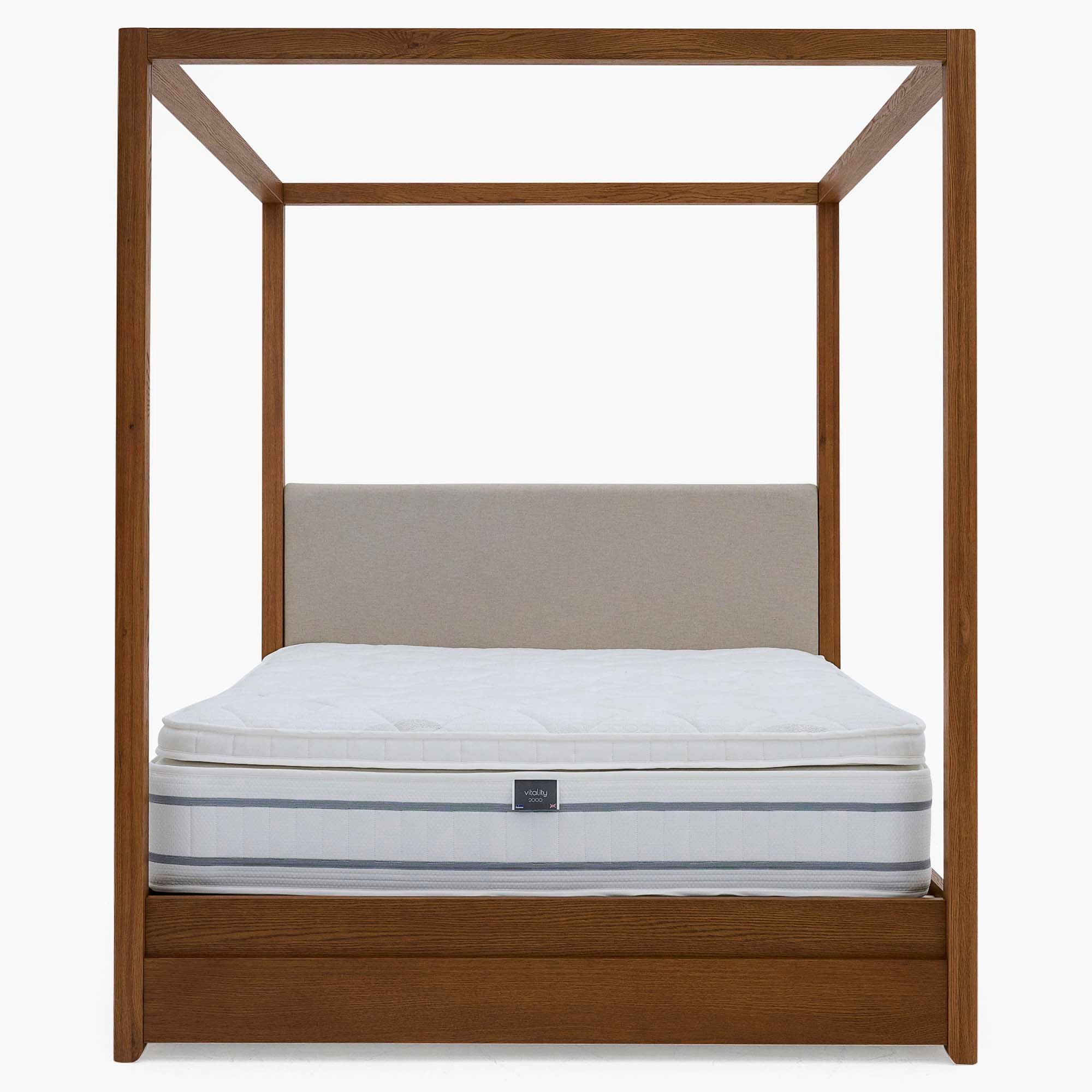 Serene Bedframe - 6' Poster Bed Oak / Oak Veneer - Super King Sterling Home 3