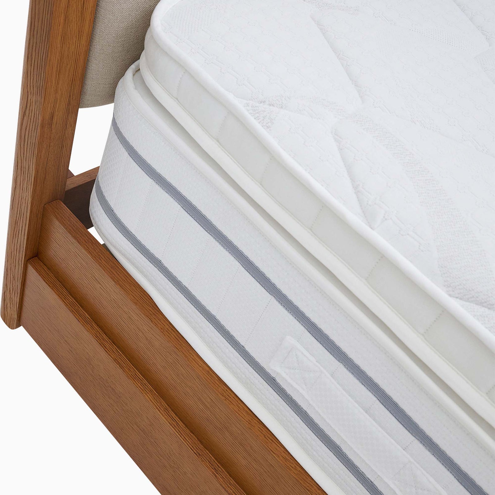Serene Low Bedframe - 5' Low Food End Bed Oak / Oak Veneer - King Sterling Home 7
