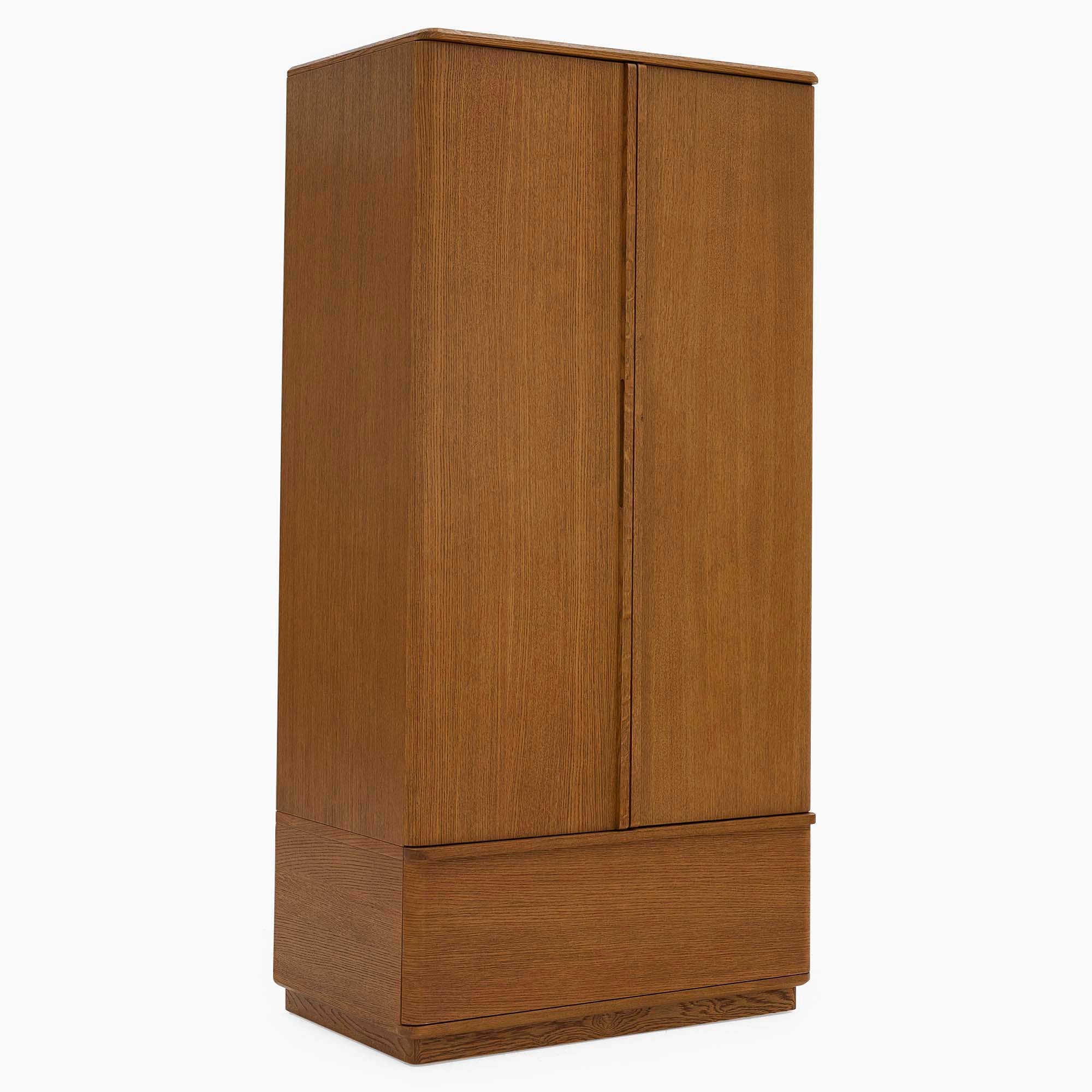 Serene Wardrobe - 1 Drawer Wardrobe Oak / Oak Veneer Storage Sterling Home 3