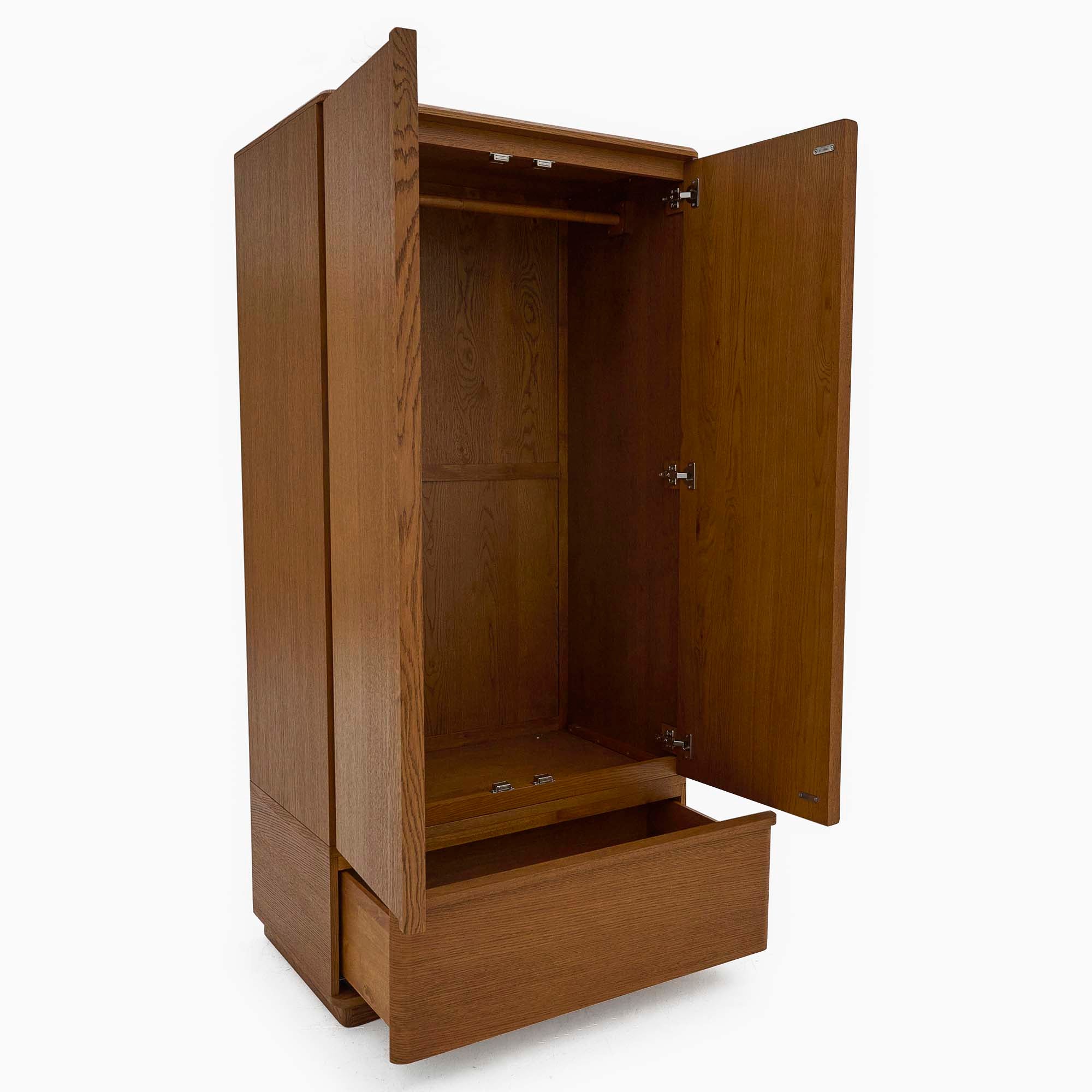 Serene Wardrobe - 1 Drawer Wardrobe Oak / Oak Veneer Storage Sterling Home 9