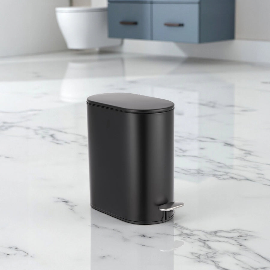 Showerdrape Fortuna Pedal Bin Black - Fortuna Pedal Bin Black Sterling Home 1