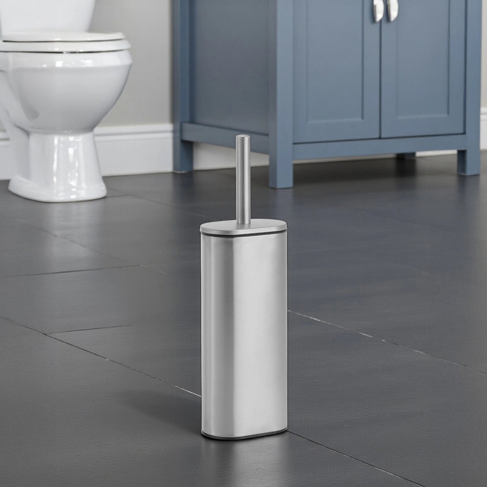 Showerdrape Fortuna Toilet Brush Silver - Fortuna Toilet Brush Satin Sterling Home 1