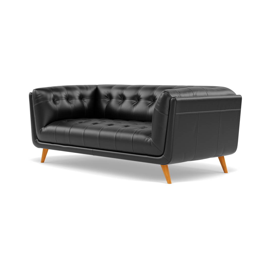 Siena 2 Seater Sofa - 2 Seater Sofa Cat 55 — Cat-55/72 New Club Dark Grey, gallery image 3
