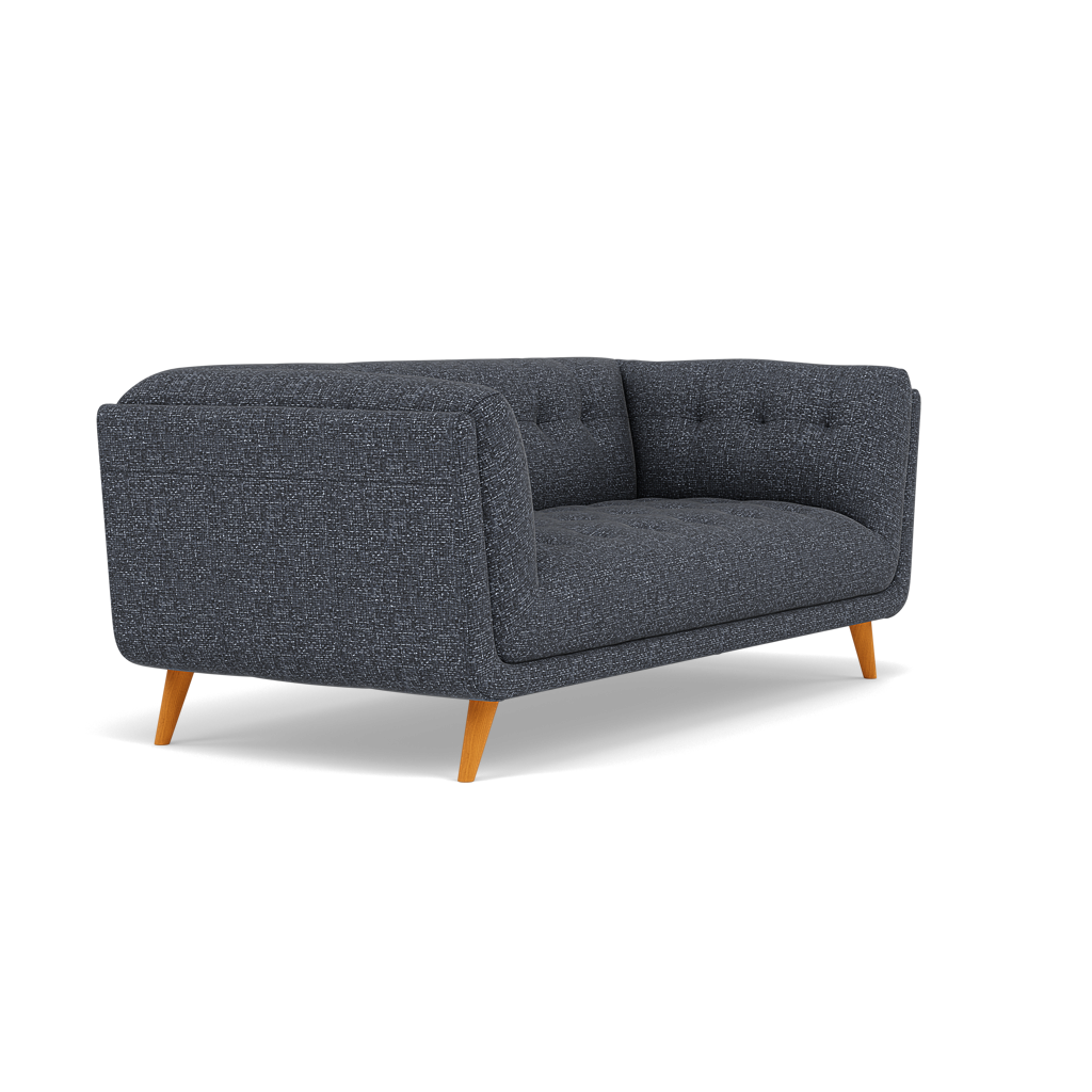 Siena 2 Seater Sofa - 2 Seater Sofa F8 — Hopsack Midnight 70005, gallery image 1