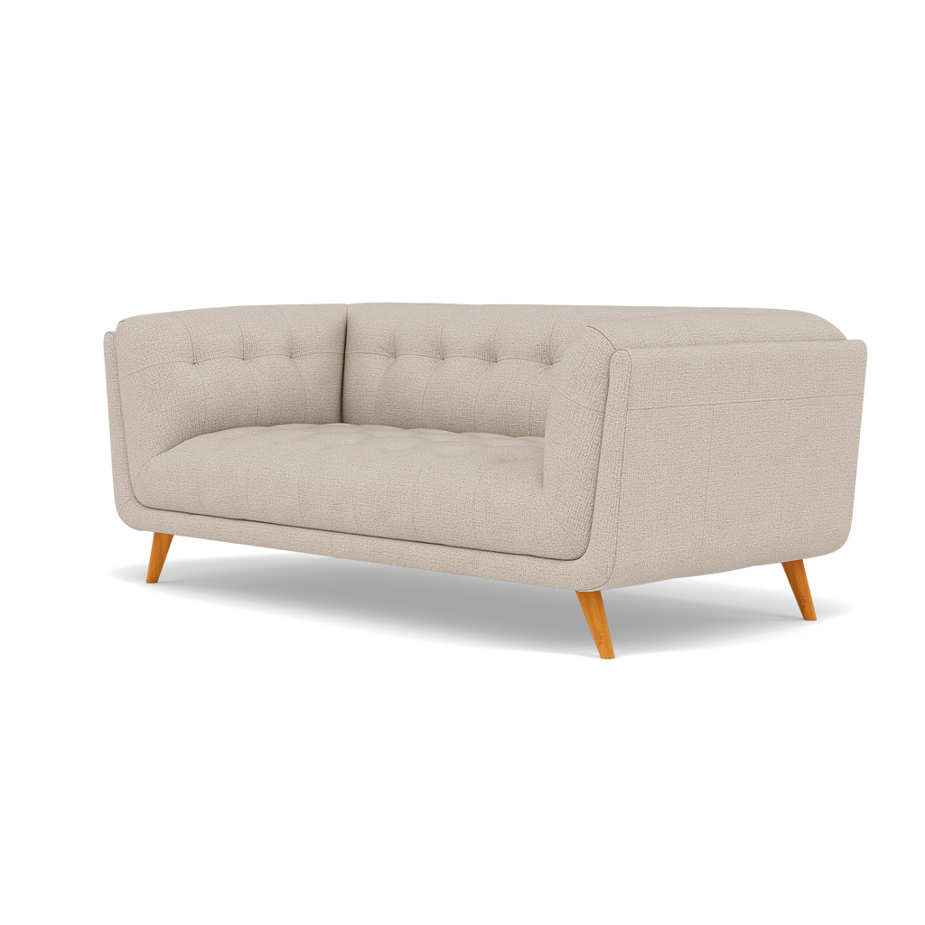 Siena 2 Seater Sofa - 2 Seater Sofa F8 — Hopsack Natural 70002, gallery image 3