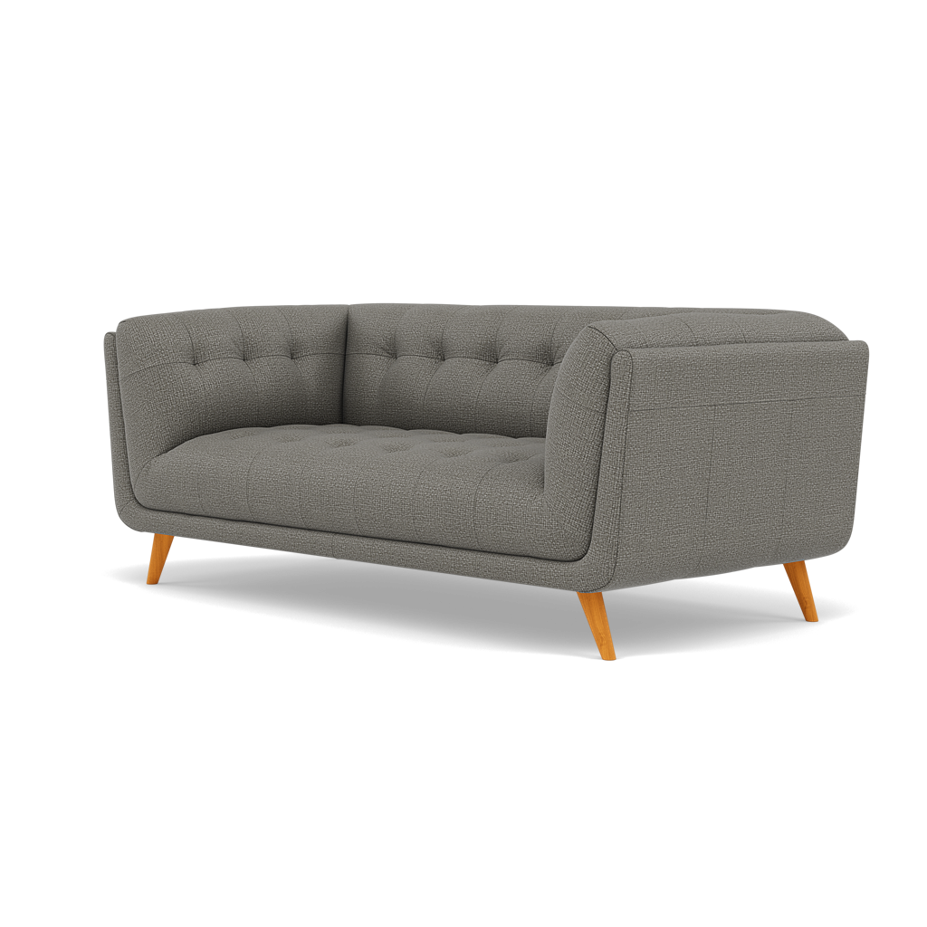 Siena 2 Seater Sofa - 2 Seater Sofa F8 — Hopsack Platinum 70003, gallery image 3